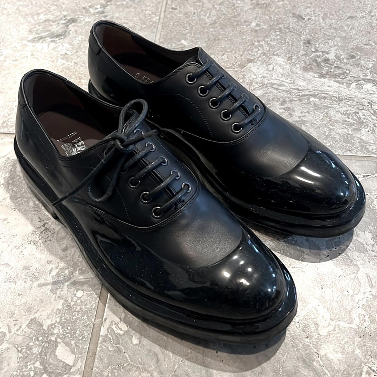 Salvatore Ferragamo Dipped Leather Oxford Shoes Size 6 EEE NEW in Box + DustBag