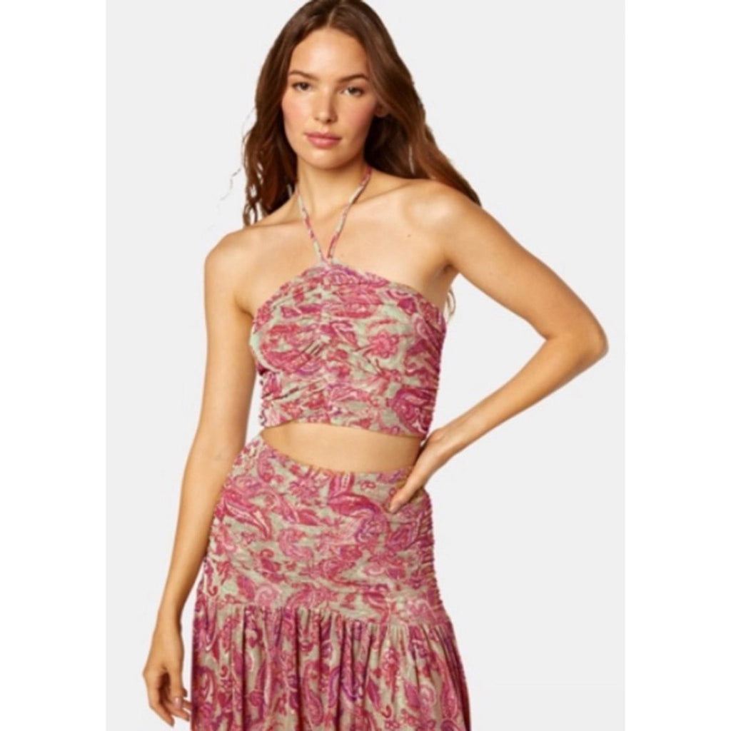 New MISA Selmin Cropped Blouse, Size XS New w/Tag, Retail $440