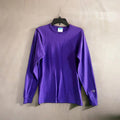 Champion Cotton Long Sleeve Crewneck Tee, Purple Size S New w/o Tag