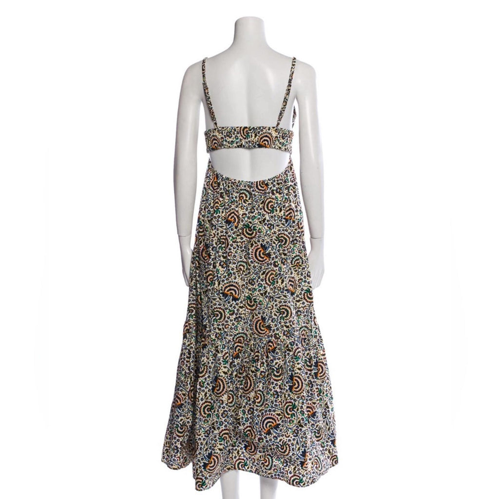 A.L.C. Rhodes Printed Open Back Maxi Dress, NWT, Size 4
