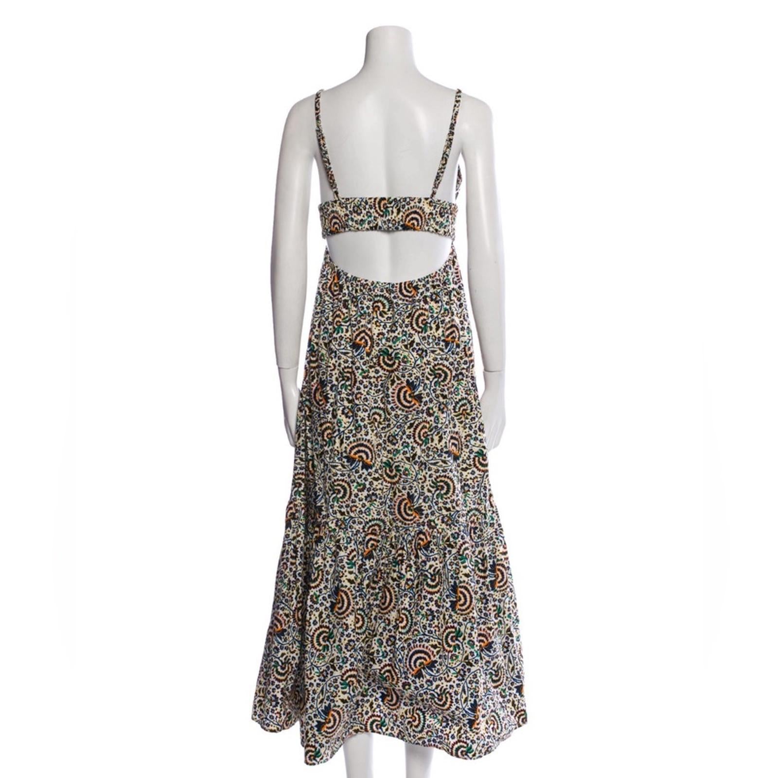 A.L.C. Rhodes Printed Open Back Maxi Dress, NWT, Size 4