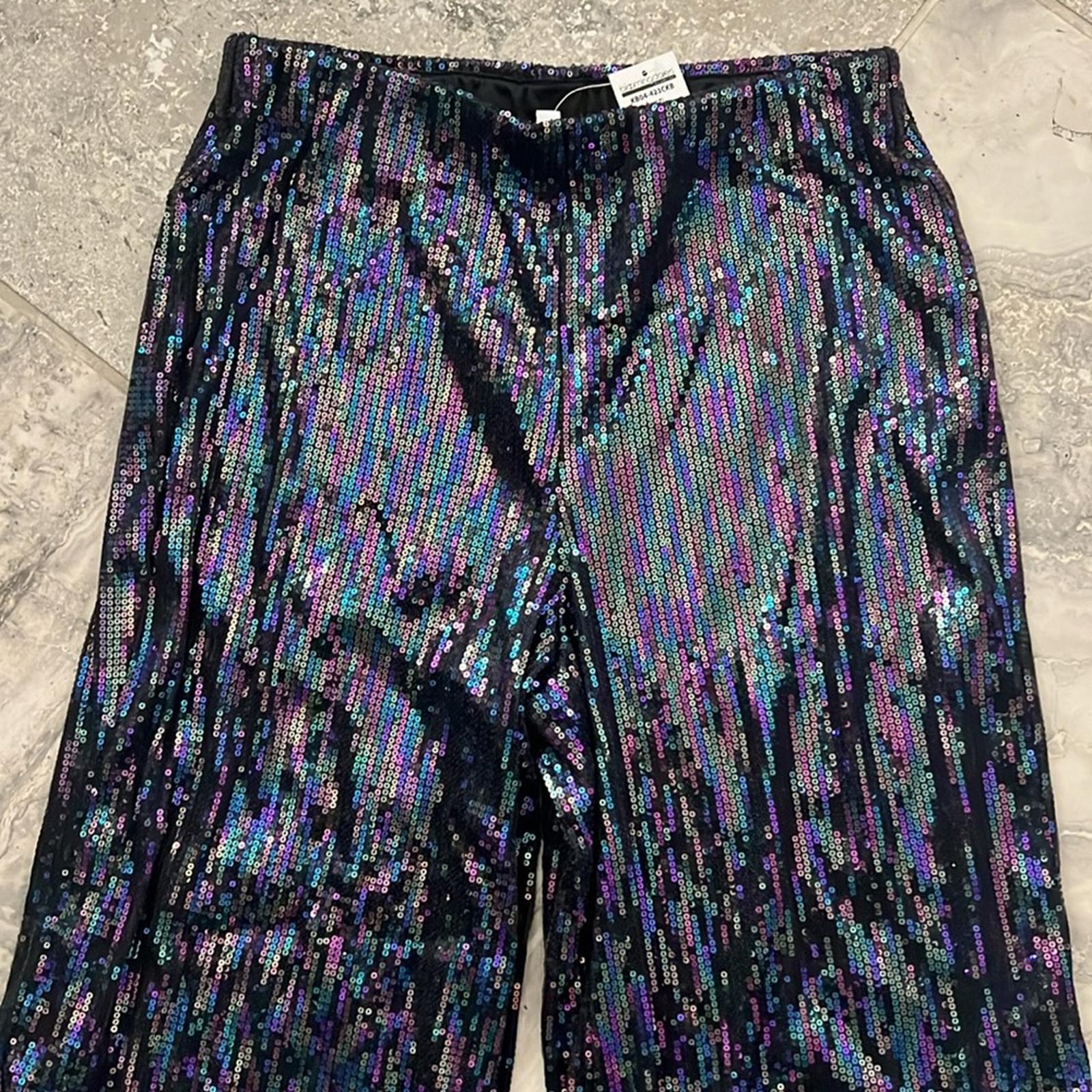 Crystal Kobe Stretch Sequin Pants, Size XS New with Tag Retail $179