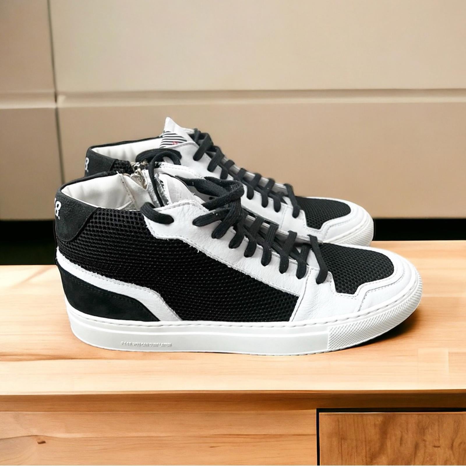 P448 Zac Mid-Top Fashion Sneakers, Made in Italy), Size EU 42 New w/o Box