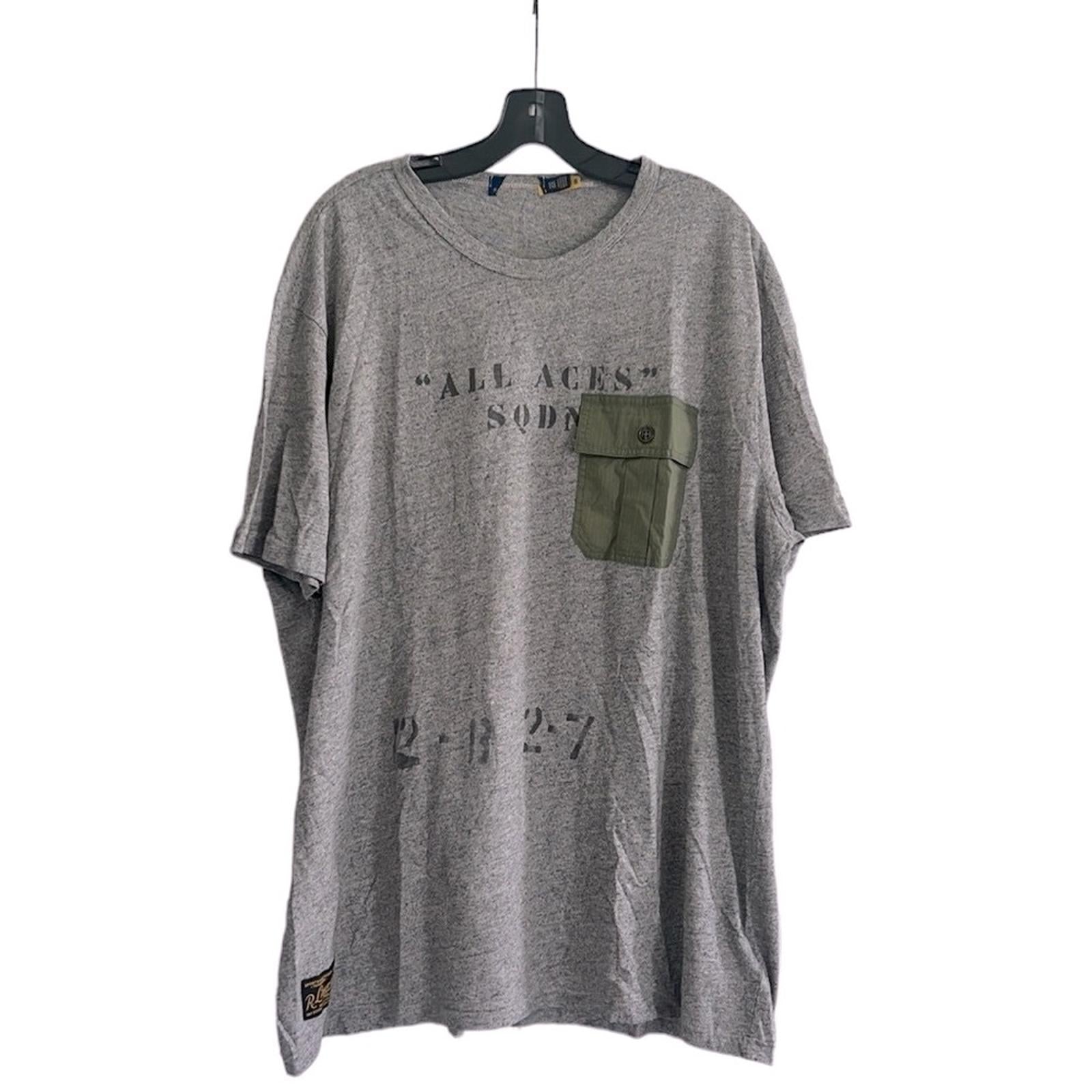 NEW Polo Ralph Lauren Sportsman Classic-Fit Army Green Pocket Jersey T-Shirt XXL