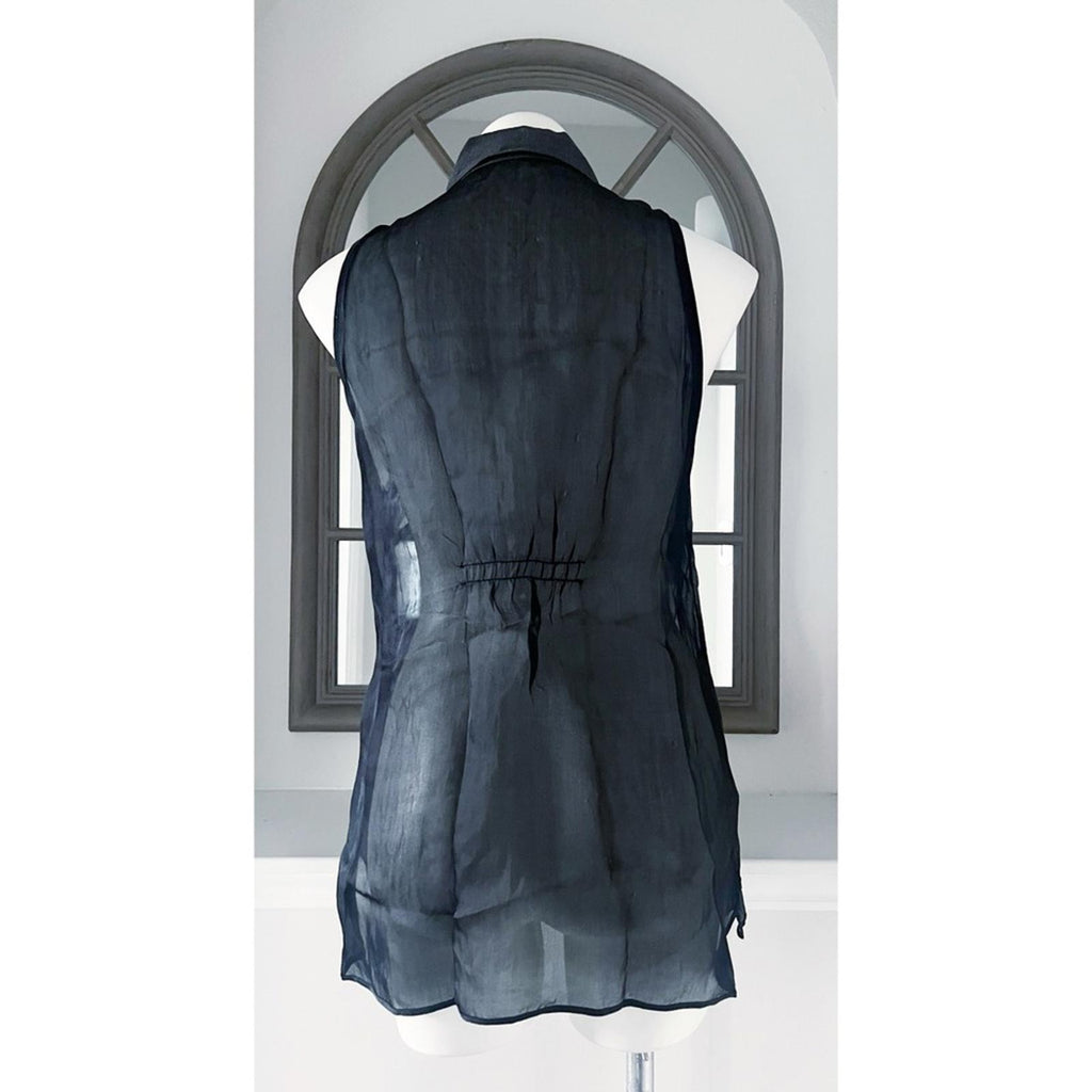 Brunello Cucinelli Sleeveless Black Top, Size M EXCELLENT! $1,180