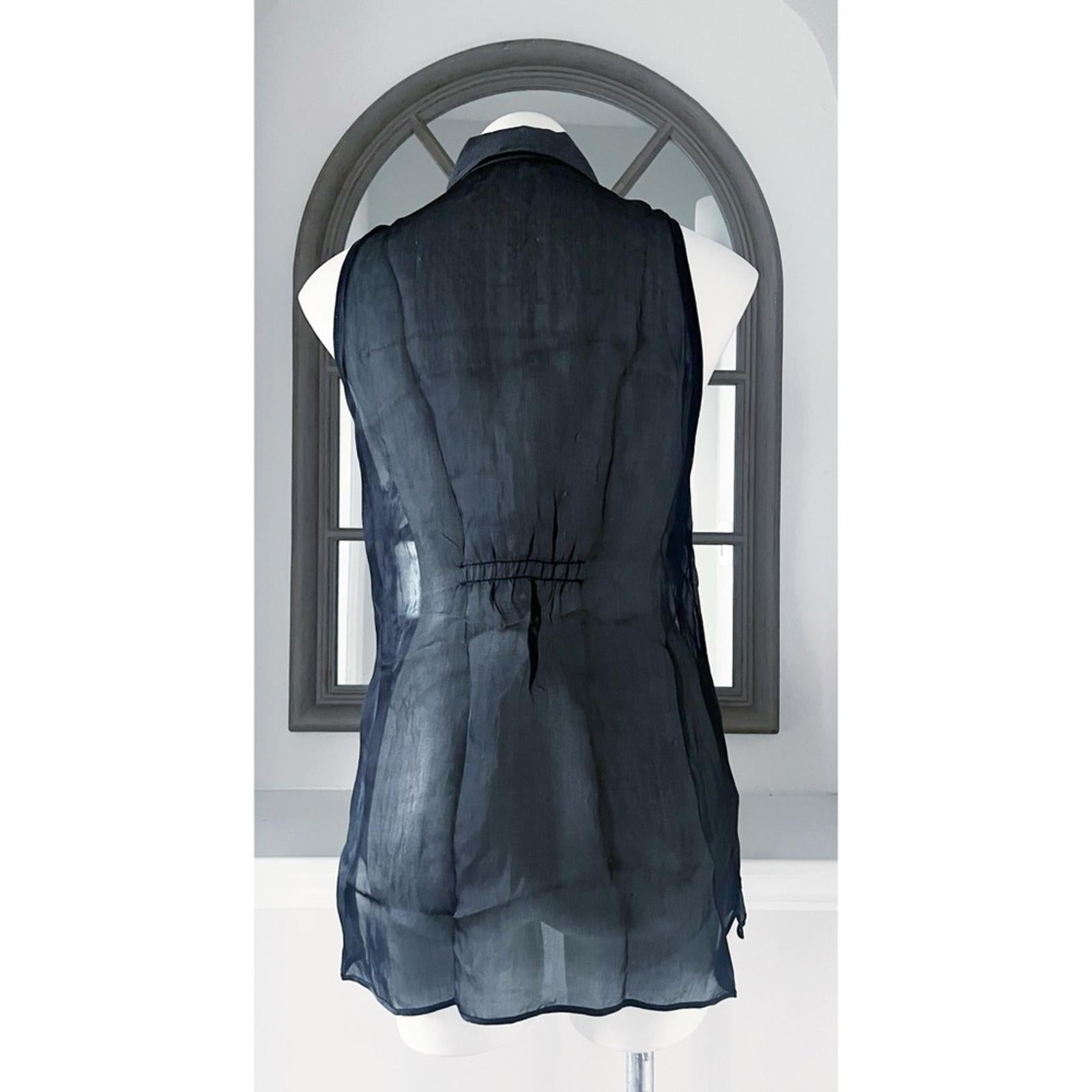 Brunello Cucinelli Sleeveless Black Top, Size M EXCELLENT! $1,180