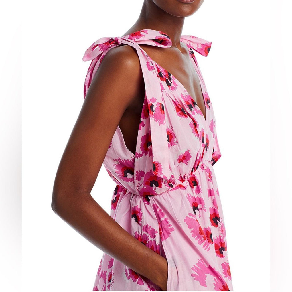 Banjanan Cosmos Maxi Dress, Floral Mix Cotton Voile New w/Tag