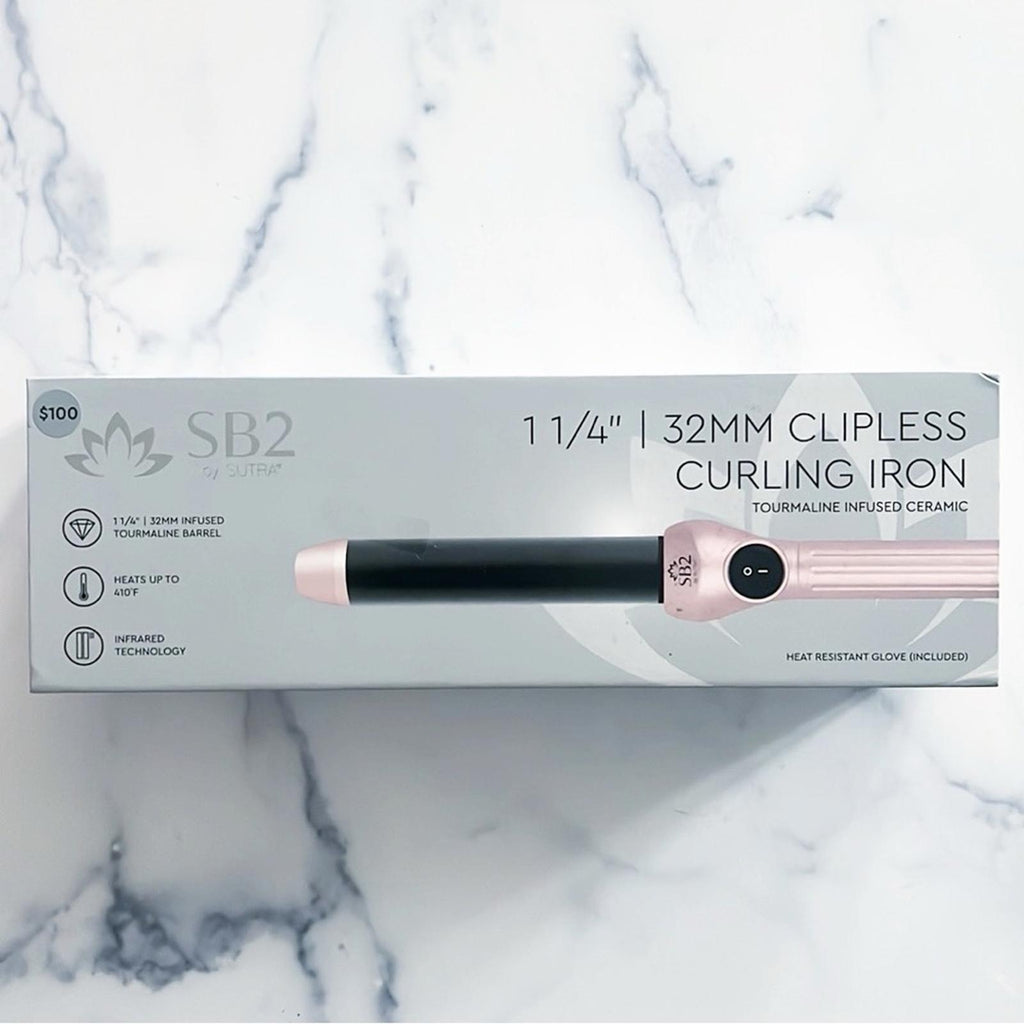 SB2 by Sutra 1 1/4" | 32MM Clipless Curling Iron in Pink and Black, NEW