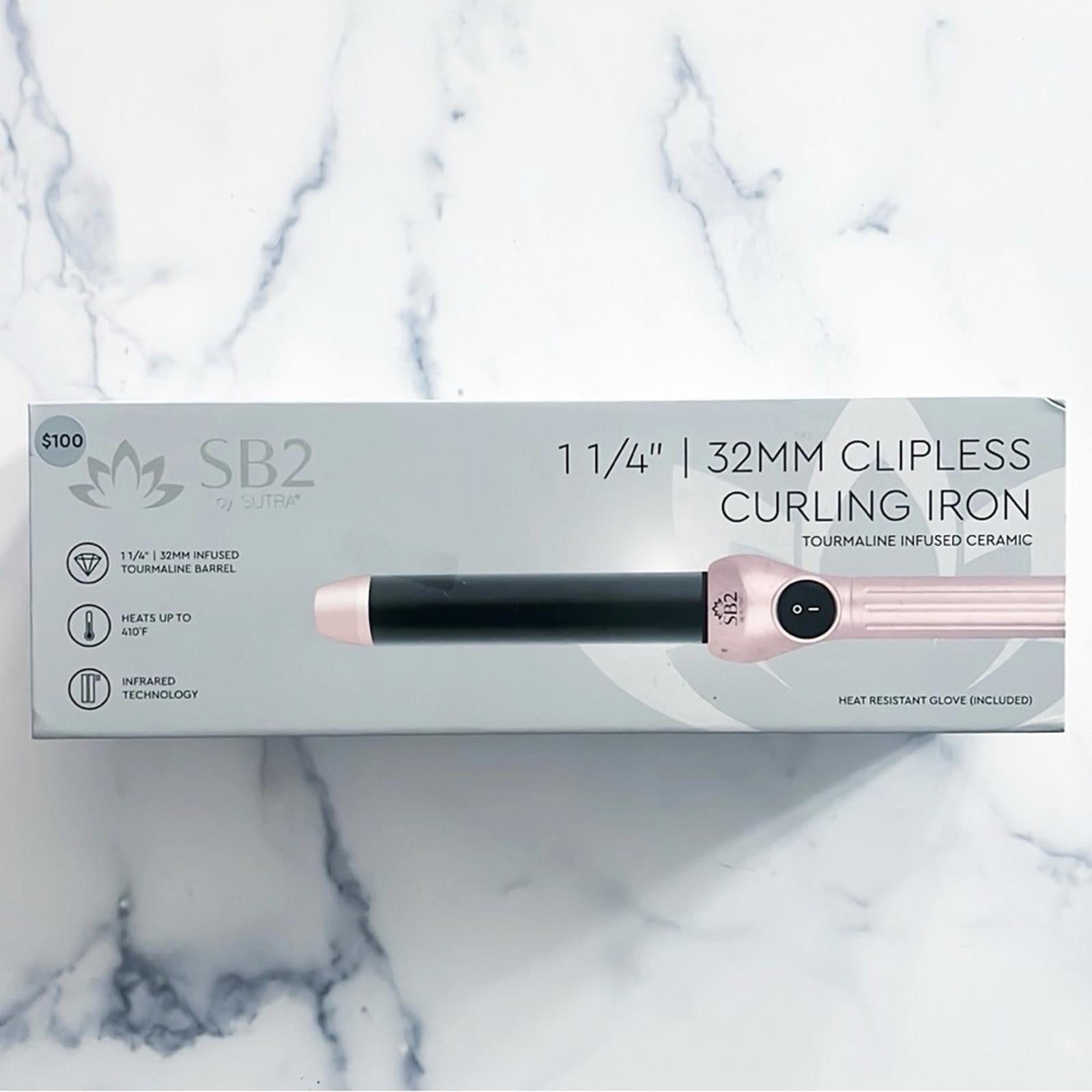 SB2 by Sutra 1 1/4" | 32MM Clipless Curling Iron in Pink and Black, NEW
