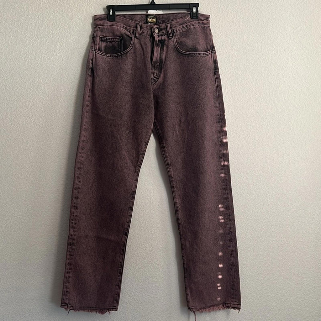 ARIES Acid Wash Batten Jeans in Rose-Pink, NEW, Size 32