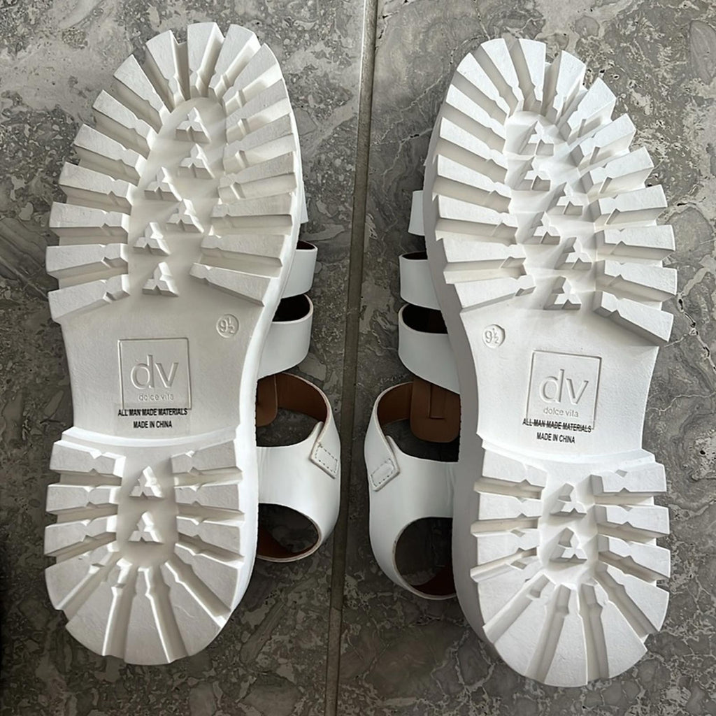 DV by Dolce Vita Loera Platform Sandals in White, Size 9.5 NEW w/o Box