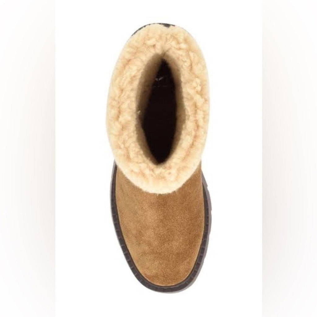 NEW Marc Fisher Lugsole Boots in Medium Natural Brown, Size 9 New in Box