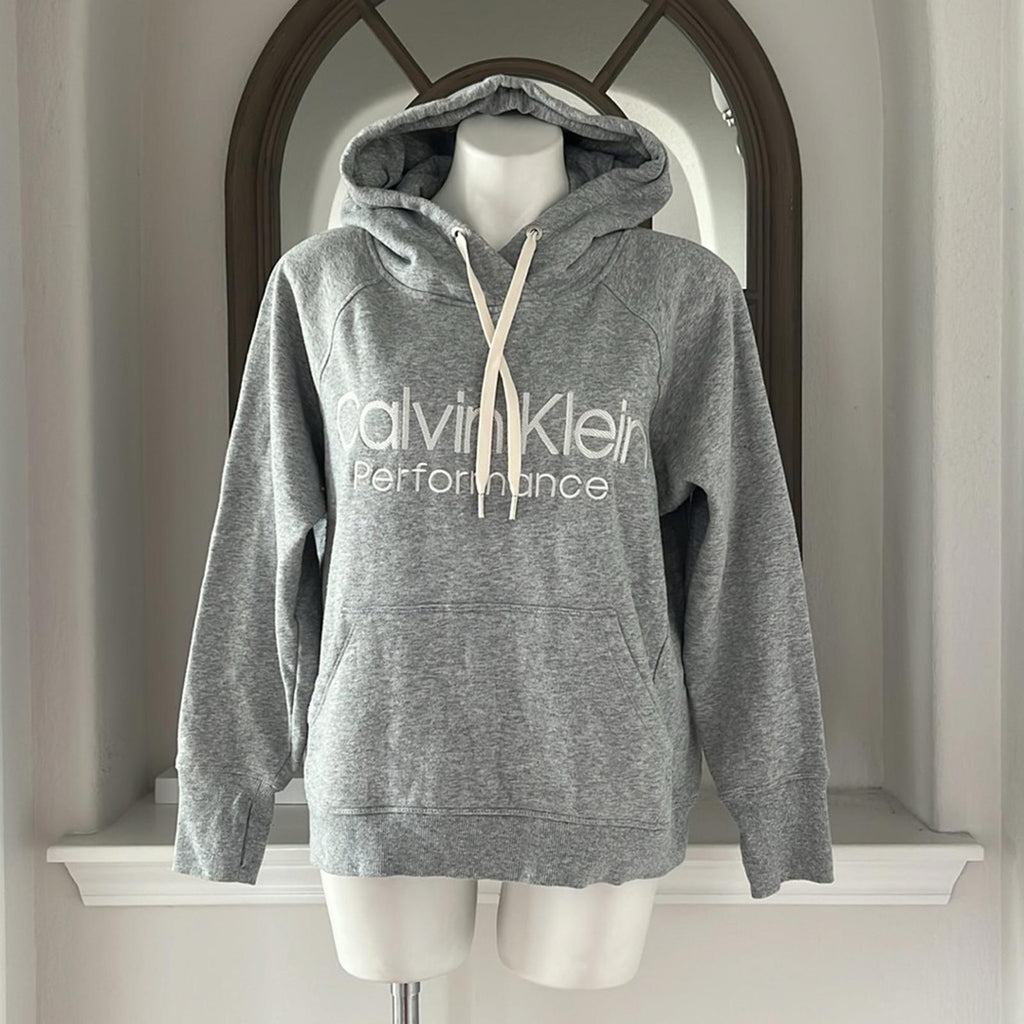 Calvin Klein Performance Hoodie in Heather Grey, Size L