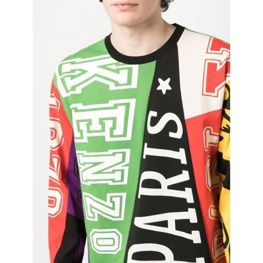 KENZO Flag Print Oversize Cotton T-Shirt, Size S New w/Tag Retail $475