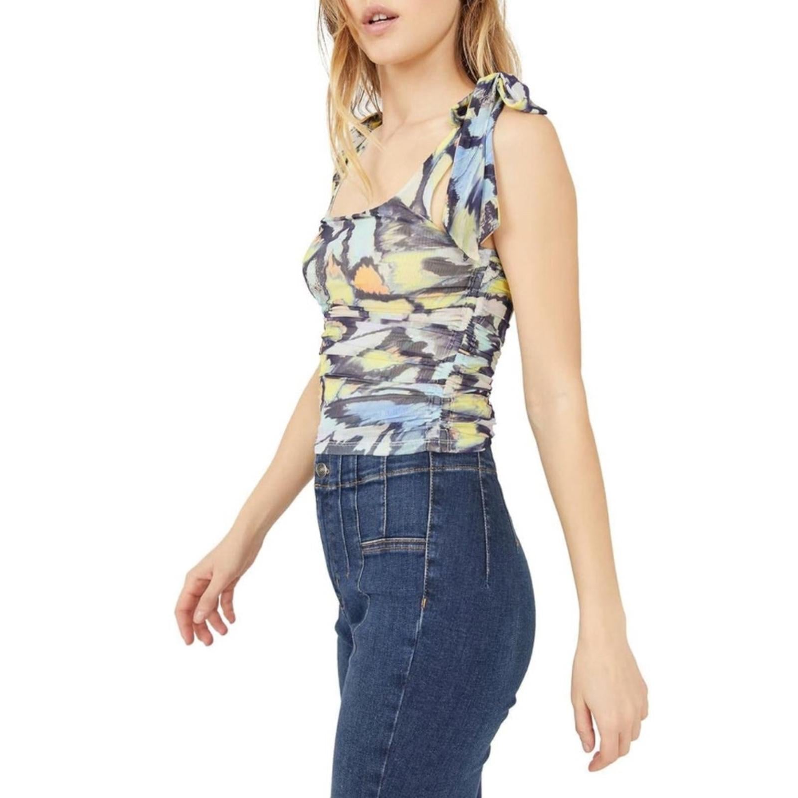 Free People Avenue Print Tank Top in Mint Combo, Size XS New w/Tag