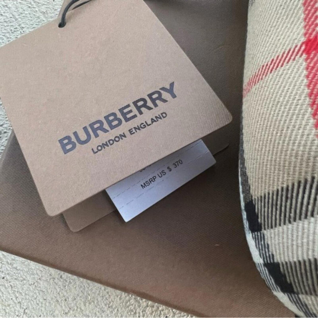 Burberry Logo-Detail Check Ballerina Shoes, Size EU 35, UK 2.5 NEW in Box
