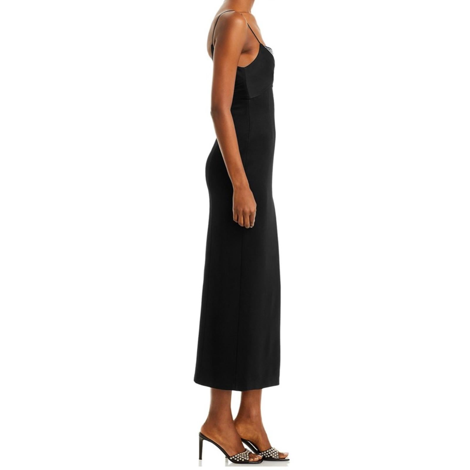 Galvan London Crystal Bustier Dress in Black Size US8 FR40 UK12 New w/tag $1,895