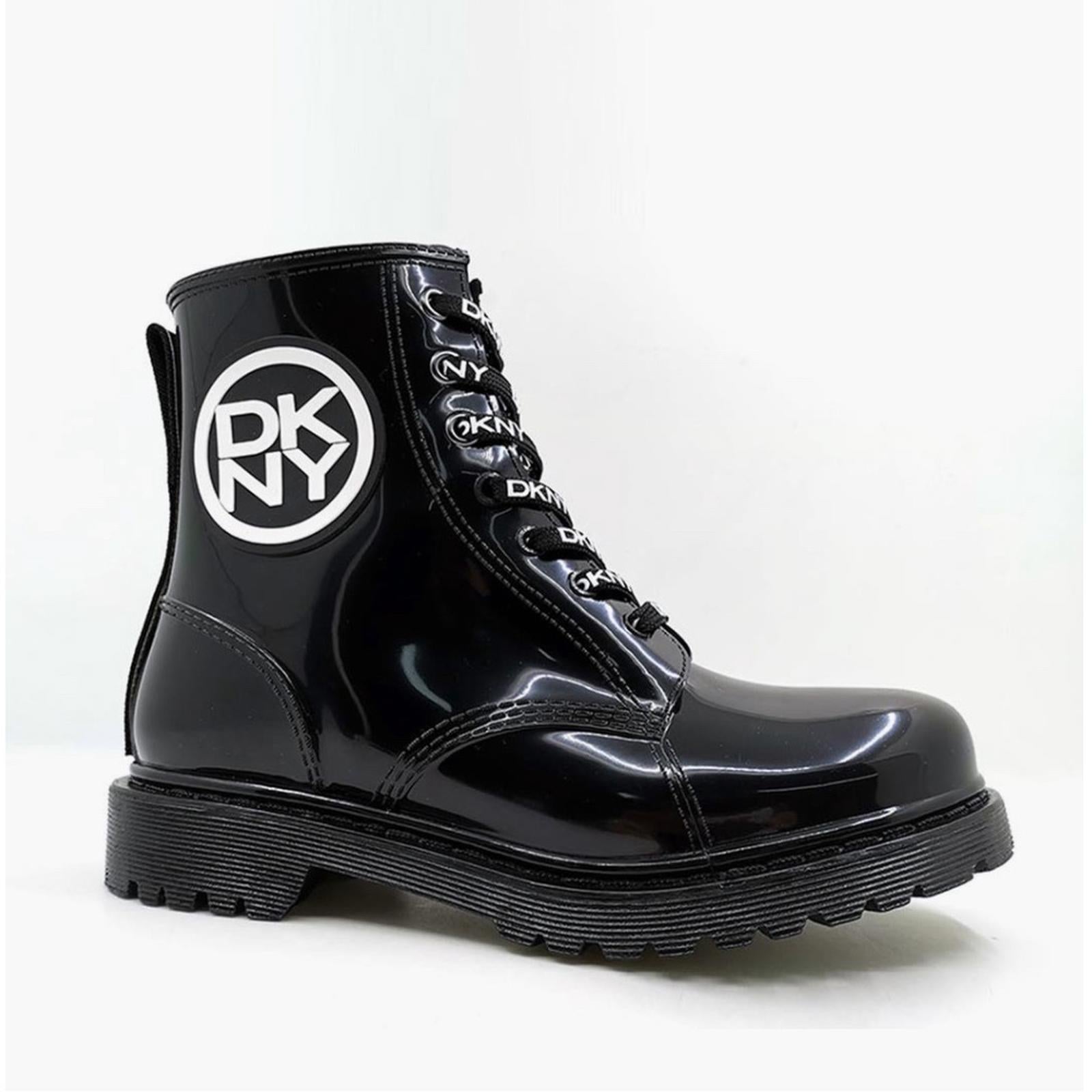 DKNY Tibby Combat Lace-Up Boots in Black, Size 6 New w/Tag