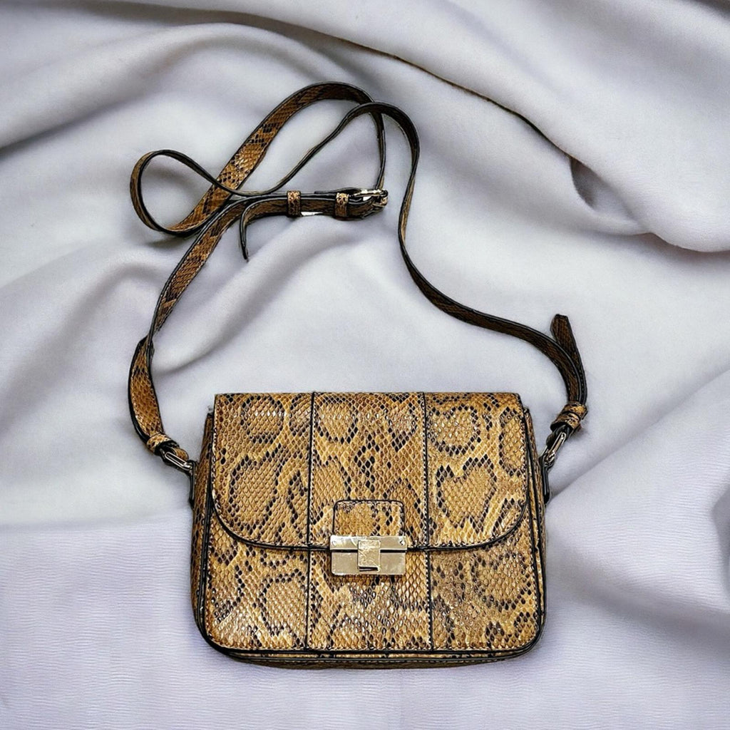 NEXT Crossbody Bag in Brown Snake Print