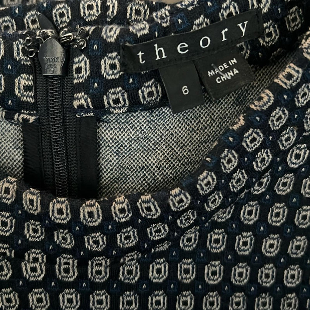 Theory Palmetto Knit Seraon Dress in Navy Blue, Size 6 Retail $295