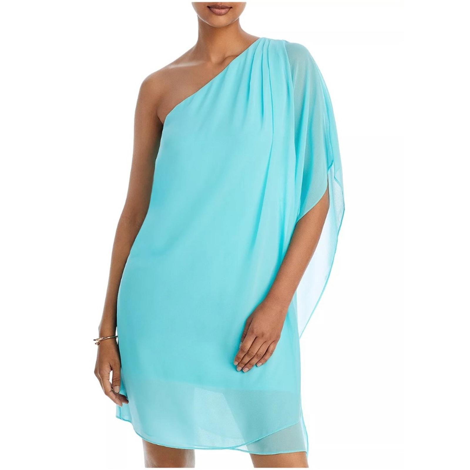 Kobi Halperin Sabrina One Shoulder Dress, Teal Size XS New w/Tag Retail $398