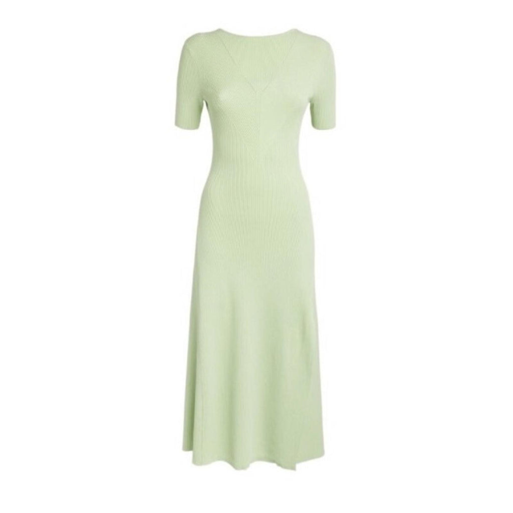 Maje Tie-Back Midi Dress in Green, Size EU 38/ US M, New w/Tag $415