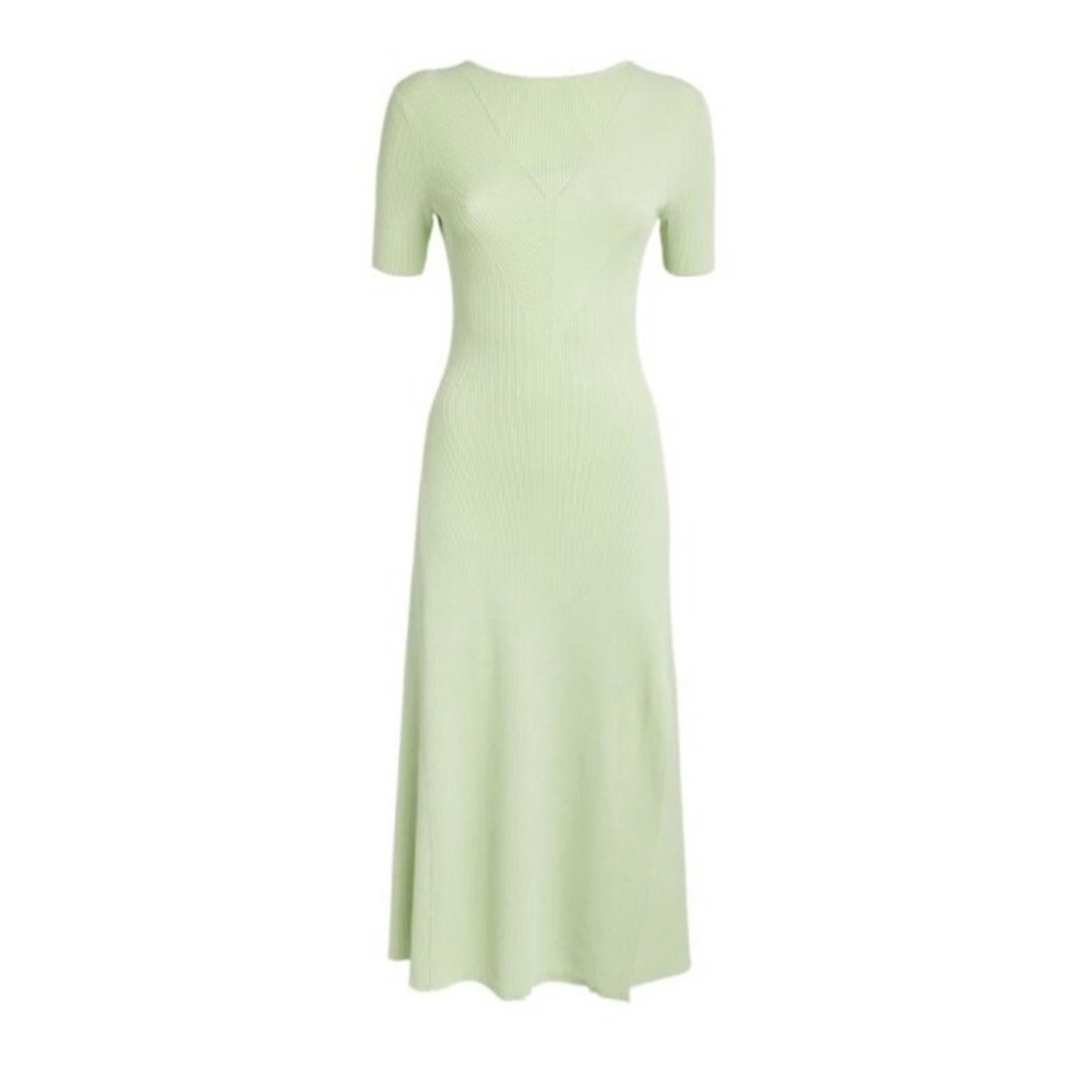 Maje Tie-Back Midi Dress in Green, Size EU 38/ US M, New w/Tag $415