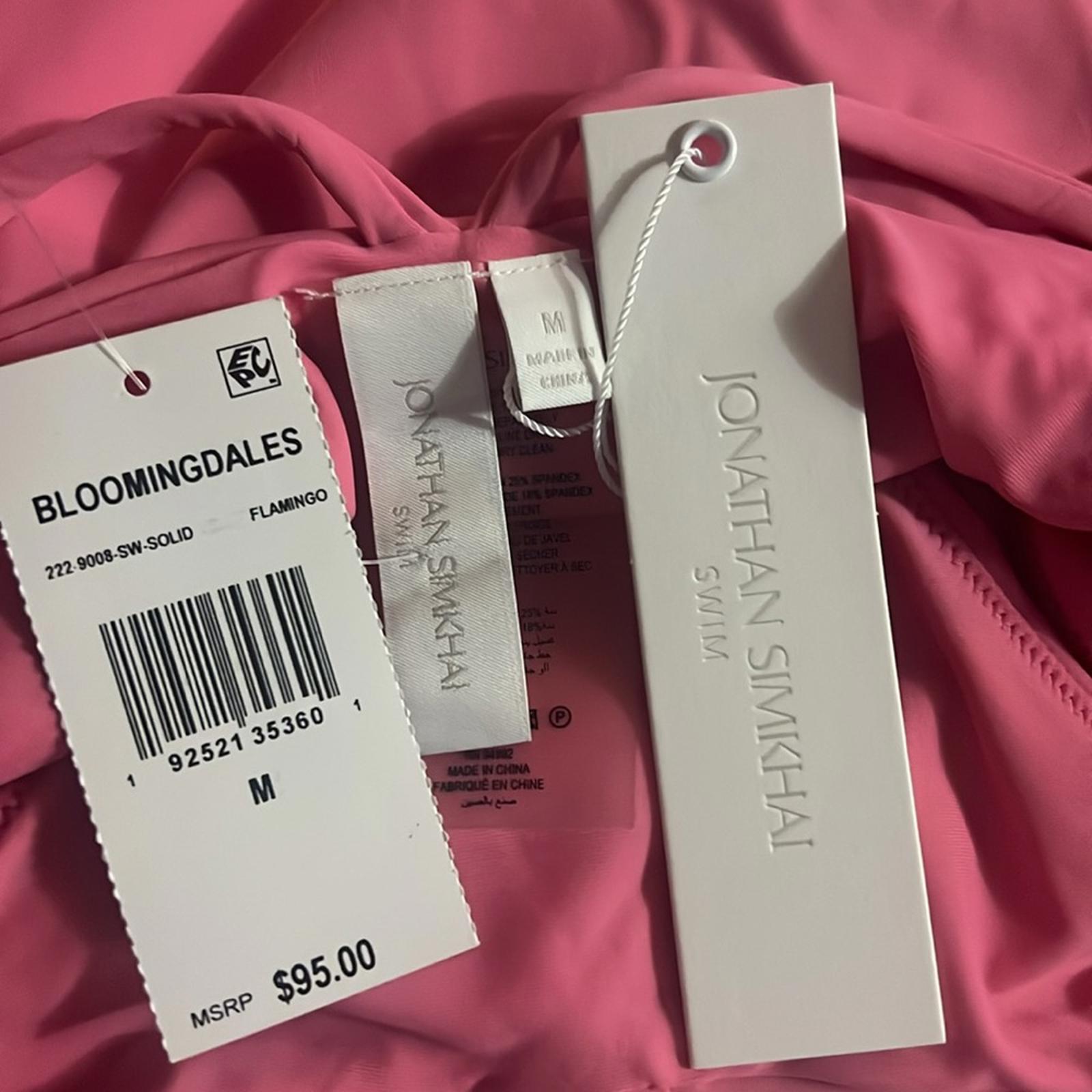Jonathan Simkhai Emmalynn Bikini Bottom in Pink, Size M NEW w/Tag