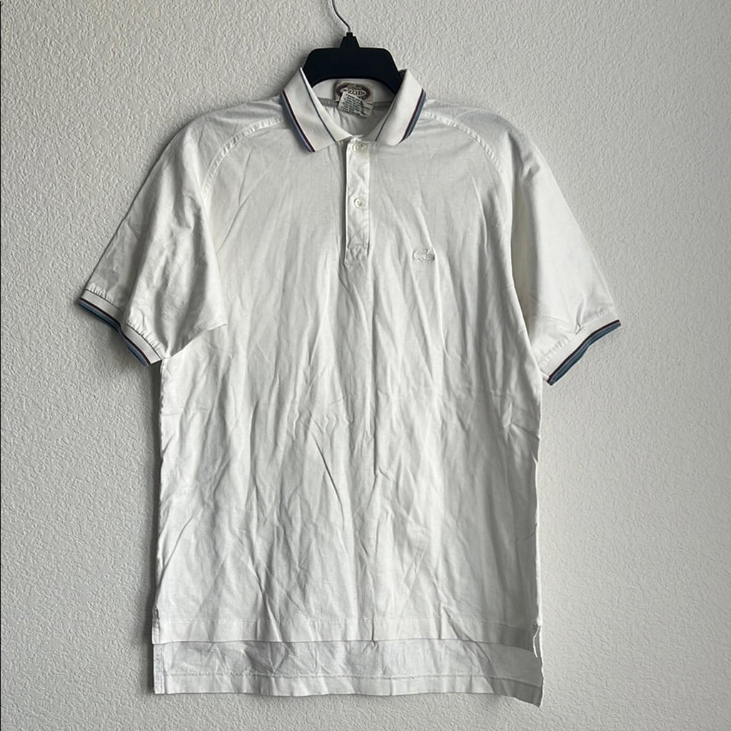 Lacoste x Izod Men’s Cotton Polo Shirt in White, Size L EXCELLENT!