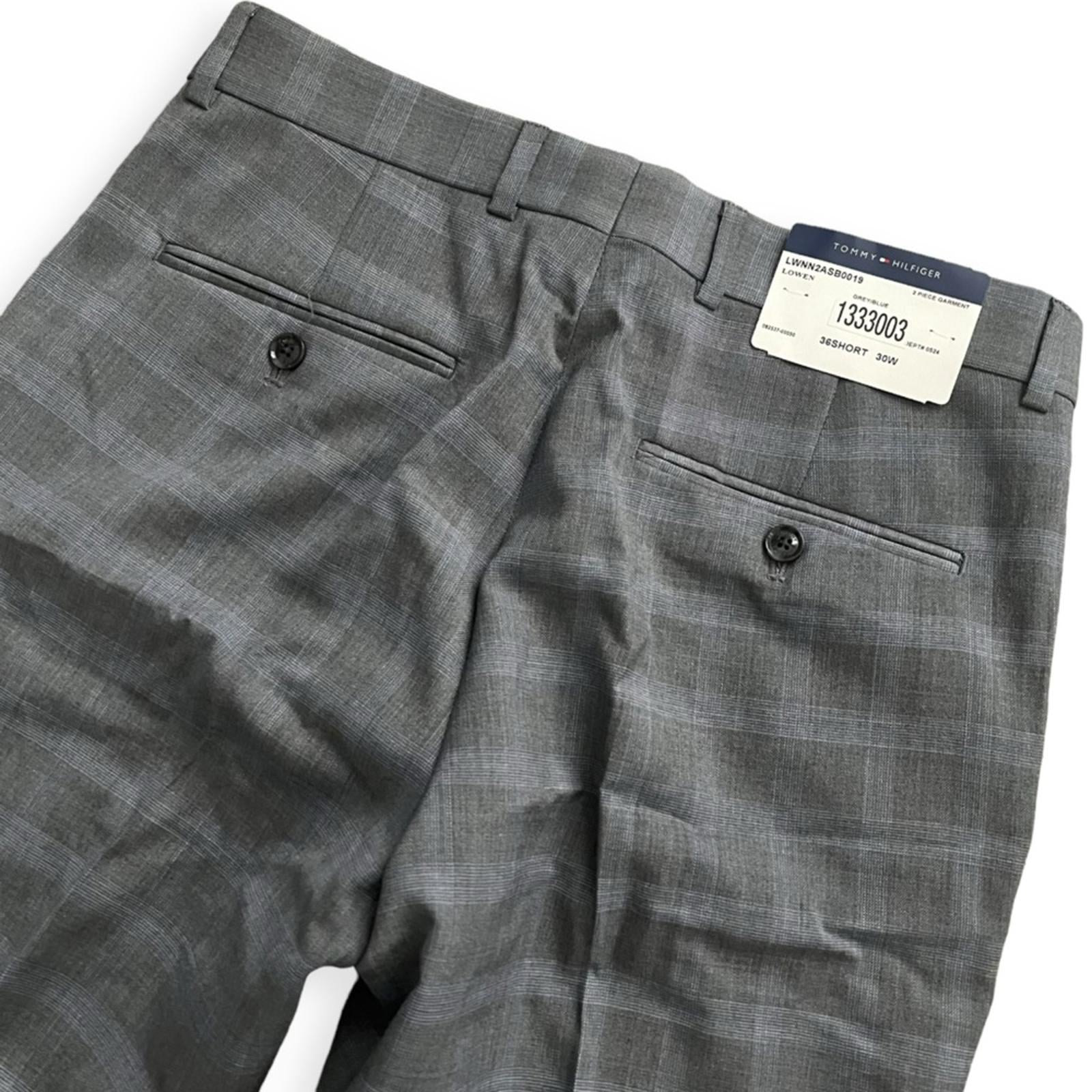 Tommy Hilfiger Modern-Fit Stretch Performance Pants, Grey/Blue Size 30W NWT