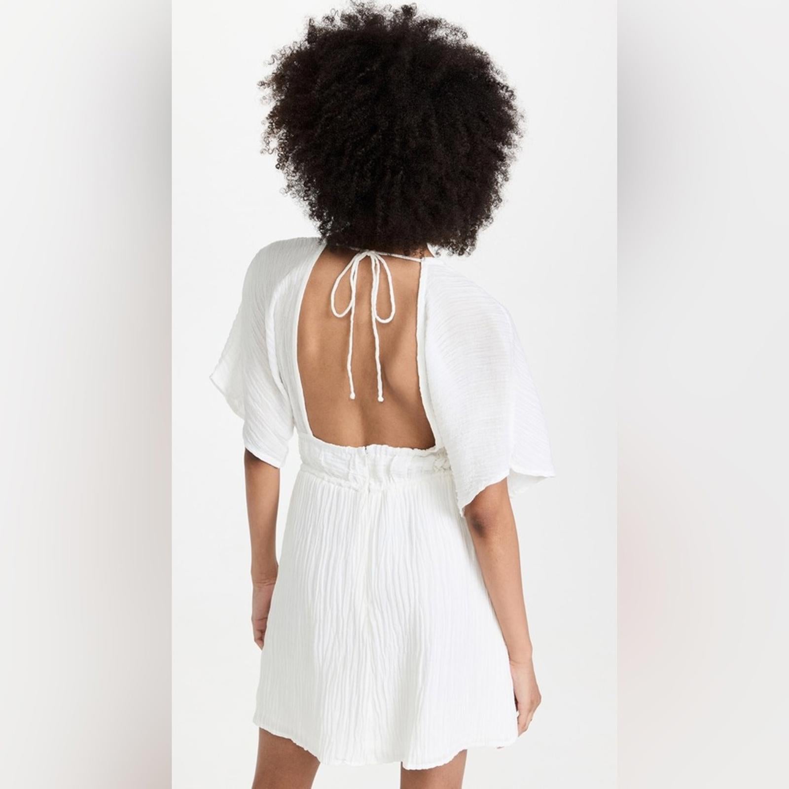 Faithfull the Brand Coralia Mini Dress in White, Size S New w/Tag $209