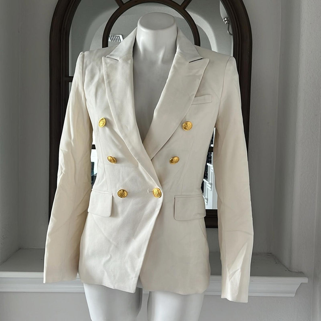 Rag & Bone Preston Wool Blazer in White, Size 0 New w/Tag Retail $650