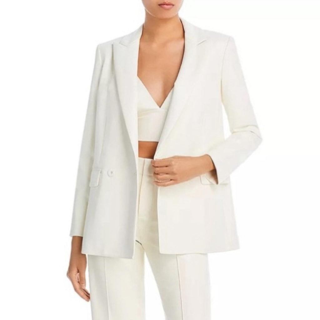 Alice+Olivia Warm One-Button Faux Leather Blazer, Size 4 New w/Tag $495 SOLD OUT