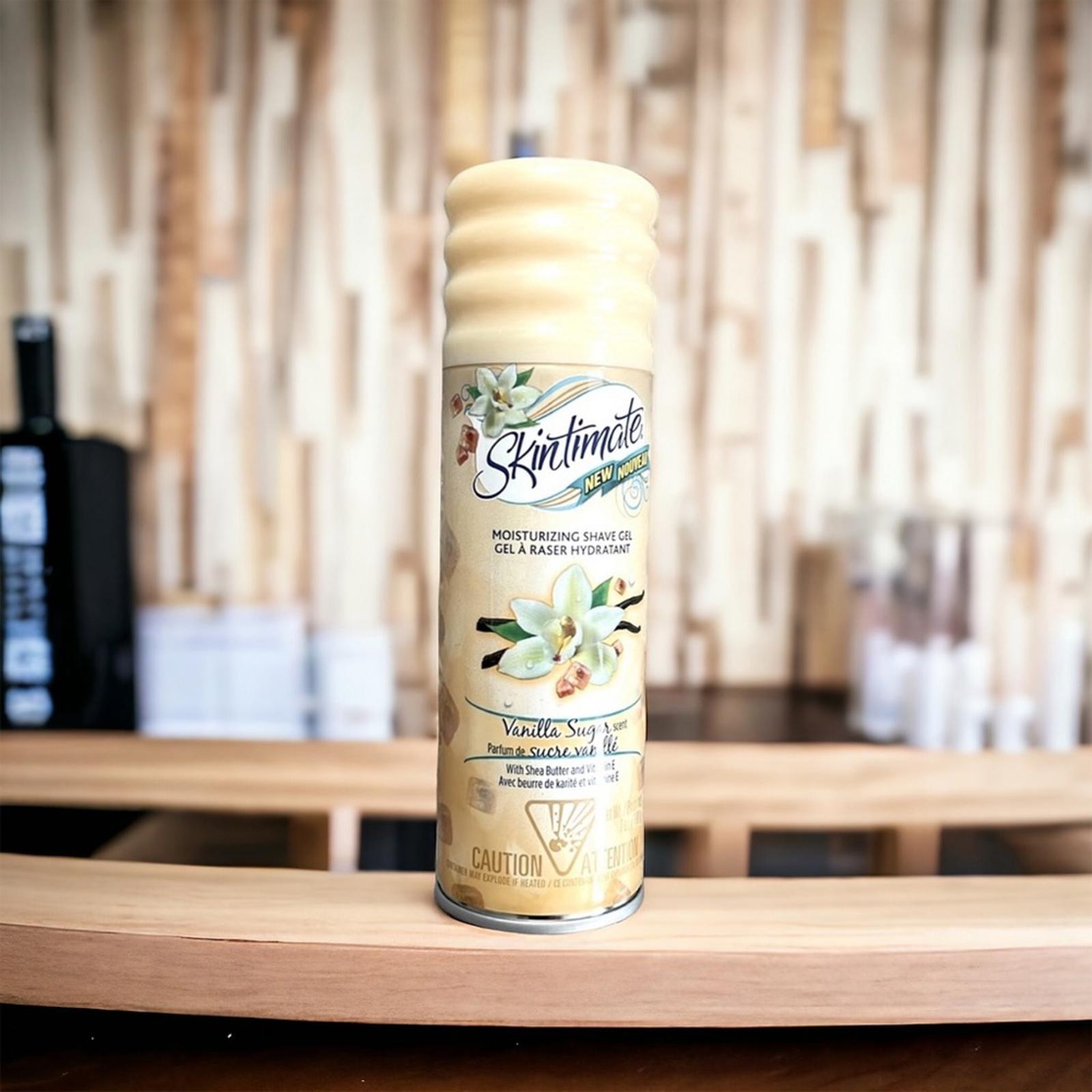 NEW Skintimate Moisturizing Shave Gel, Vanilla Sugar Scent w/Shea Butter & Vit E