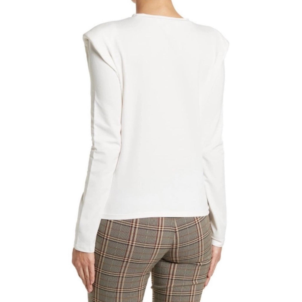 Walter Baker Bethany Extended Shoulder Top in White, Size S New w/Tag