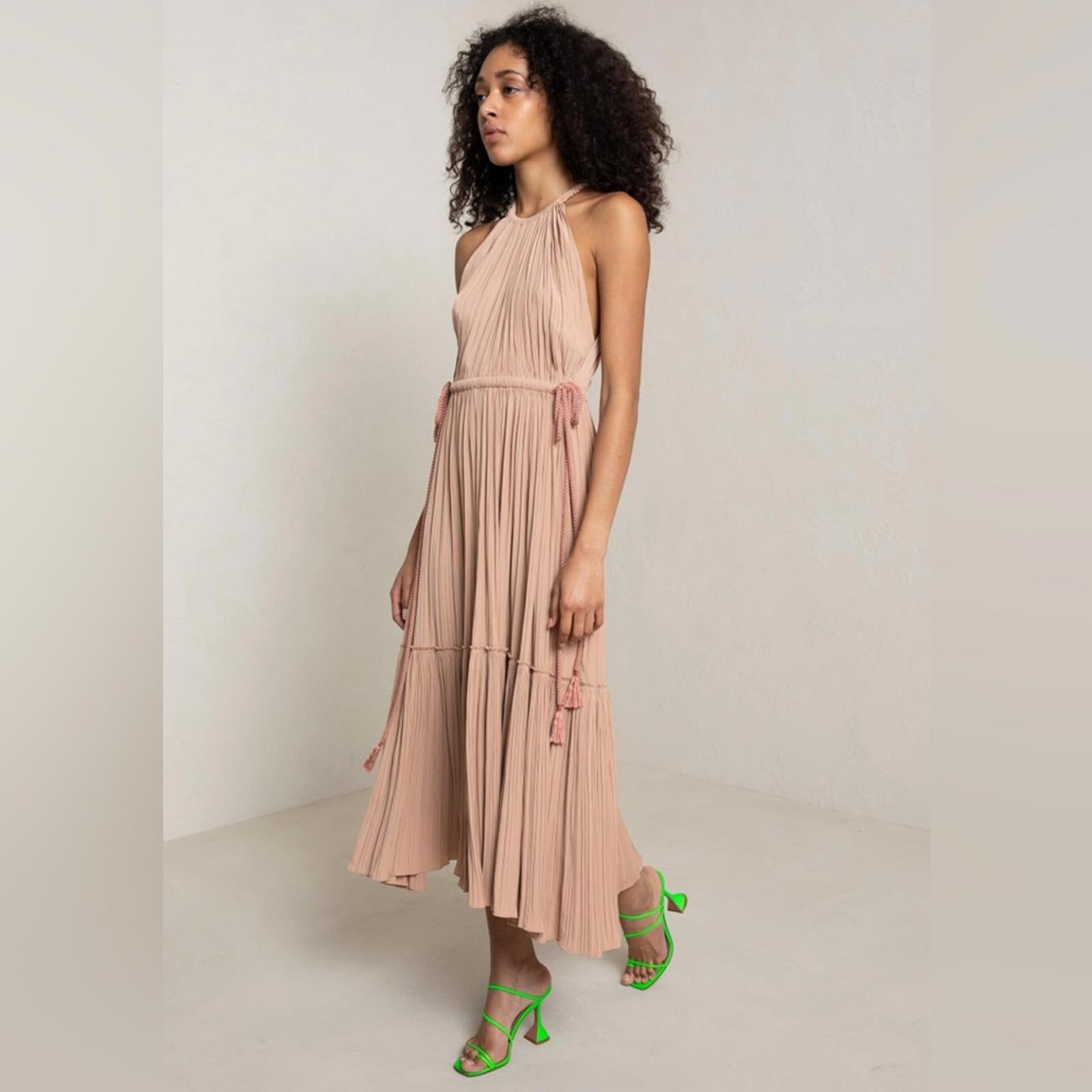 A.L.C. Ella Pleated Midi Dress, Size 0, New w/Tag, Revolve