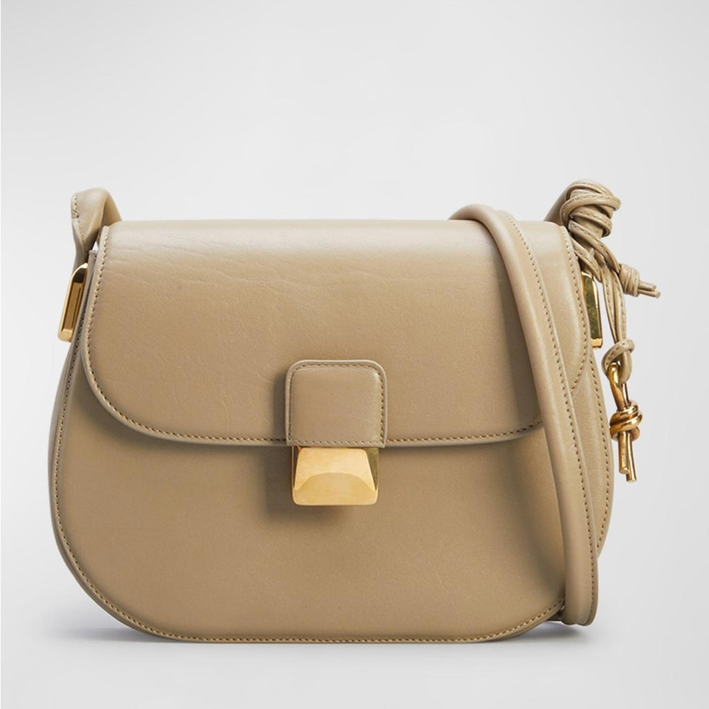 Bottega Veneta Desiree Crossbody Bag in Taupe Leather w/Dust Bag #R00197211S