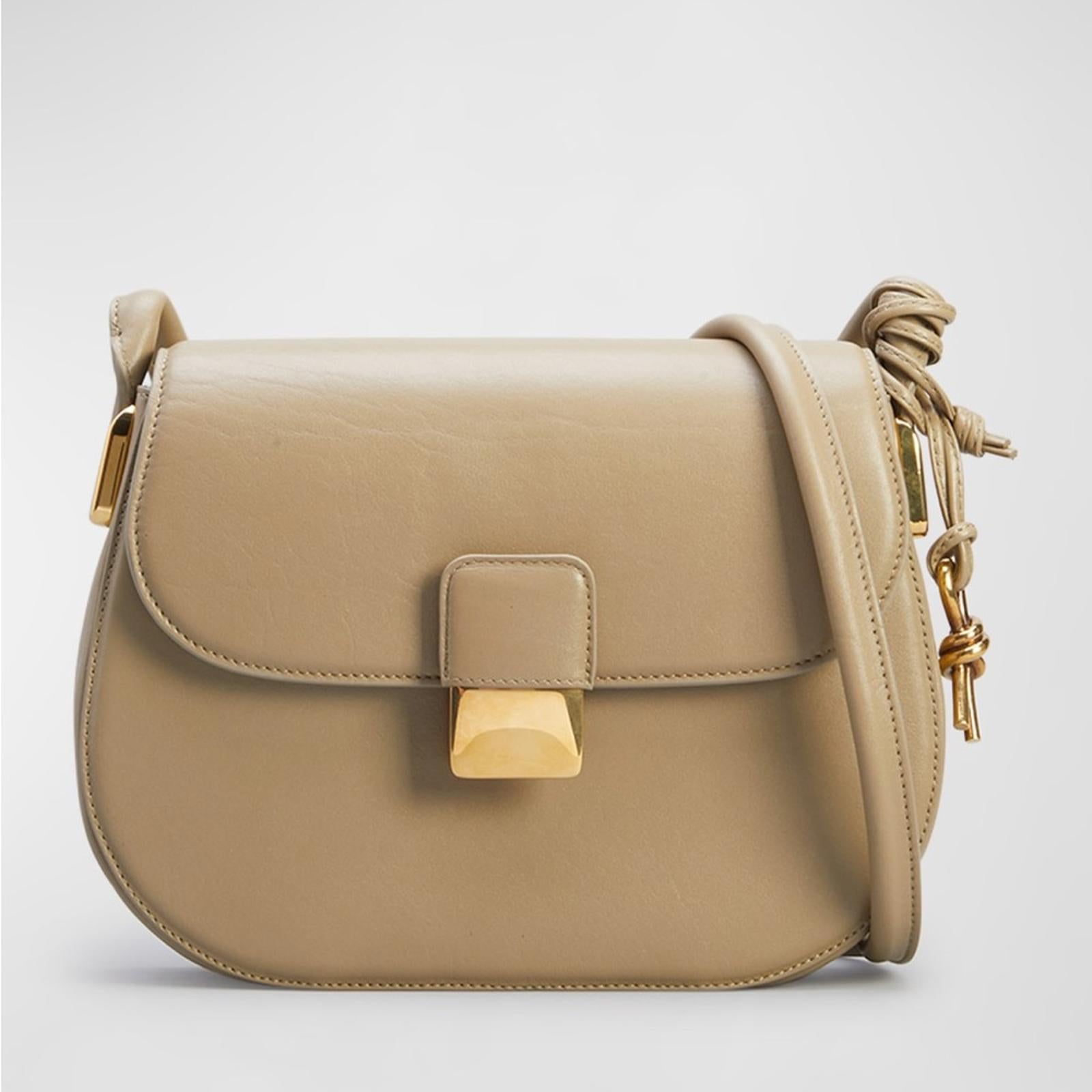 Bottega Veneta Desiree Crossbody Bag in Taupe Leather w/Dust Bag #R00197211S
