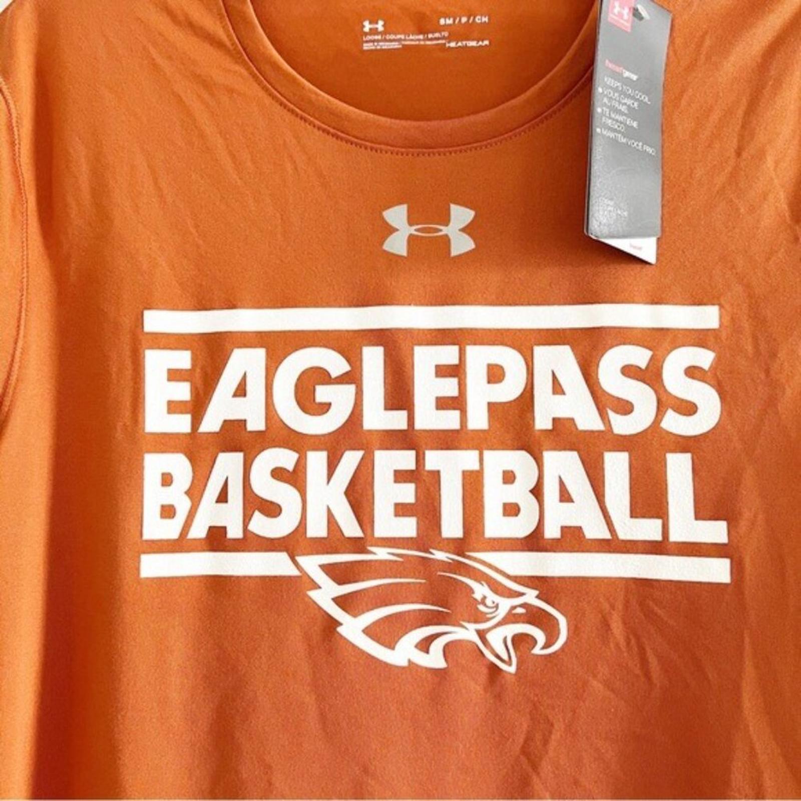 NEW Under Armour Heat Gear T-Shirt, Eaglepass Basketball Fan Tee, Size L NWT