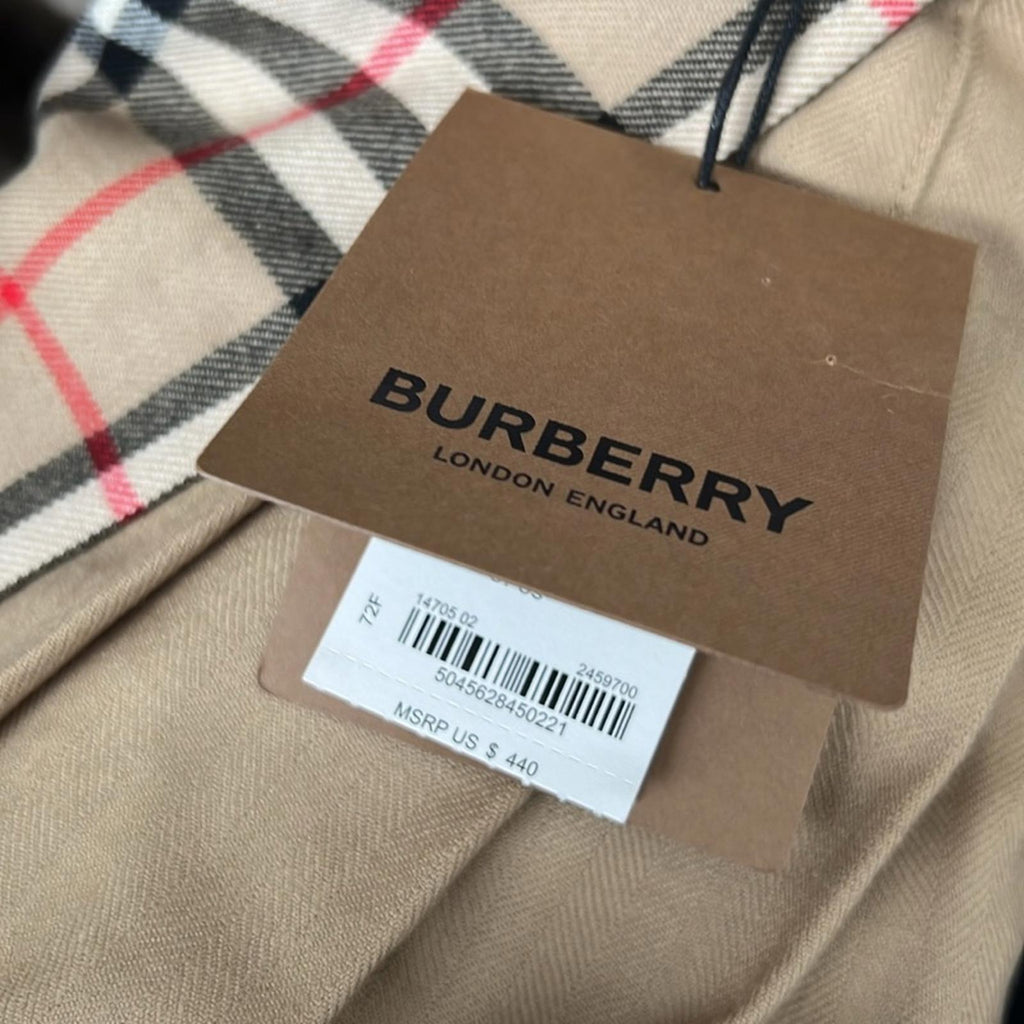Burberry Lana Vintage Check Combo Wool Pleated Skirt, Girl's Size 3Y New w/Tag