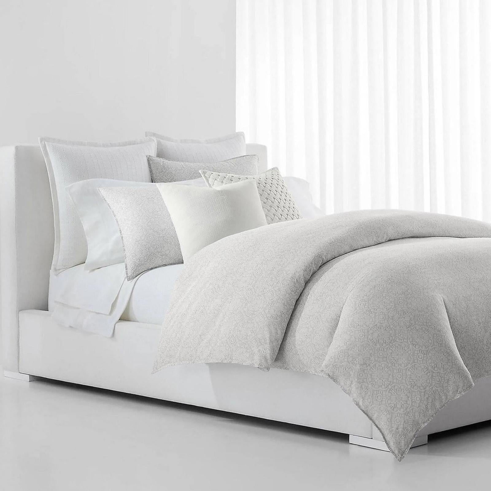 Lauren Ralph Lauren Emilia Tonal Medallion King Duvet Cover 3-Pc Set NEW $430
