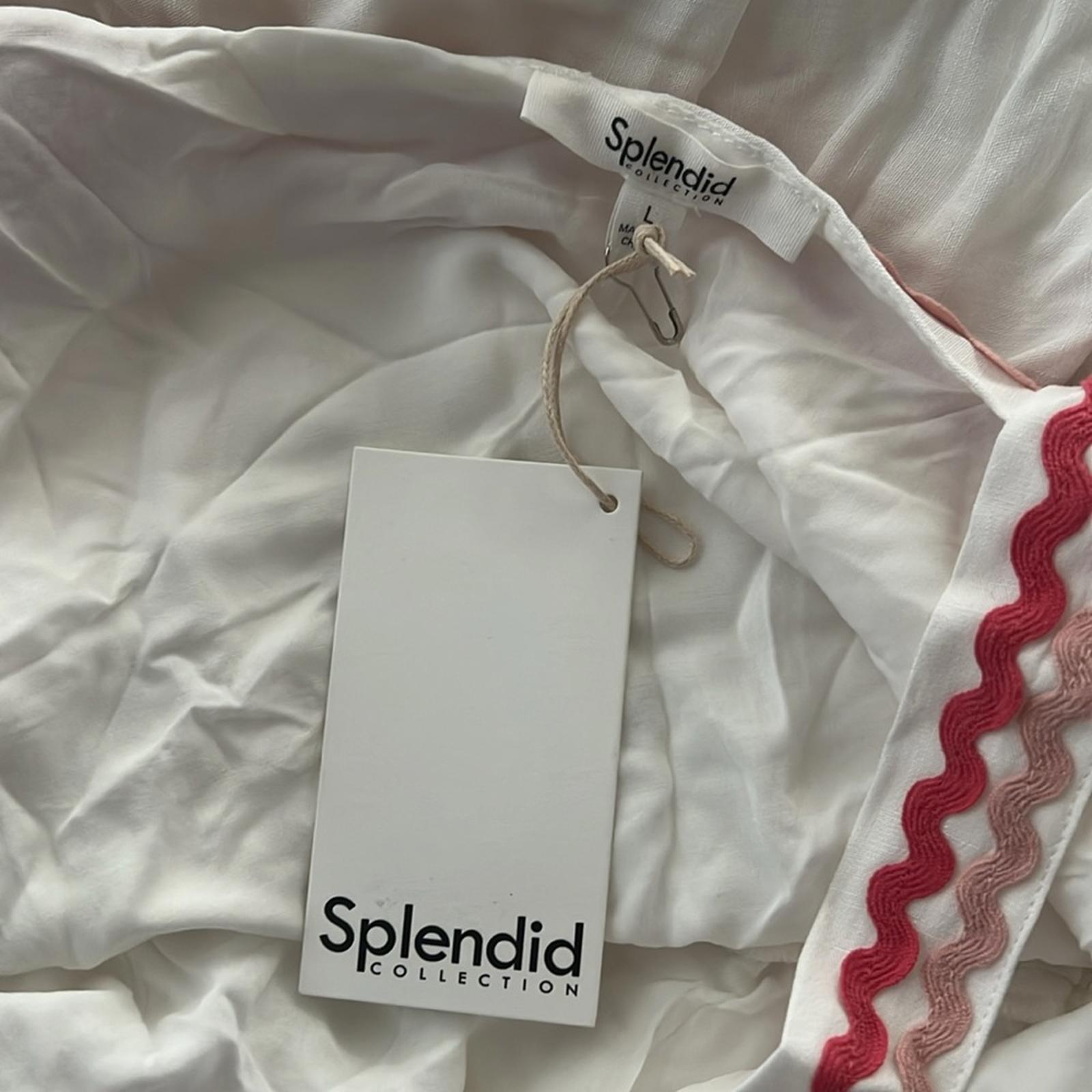 Splendid Riviera Rick Rack Maxi Dress, White Size L New w/Tag Retail $198