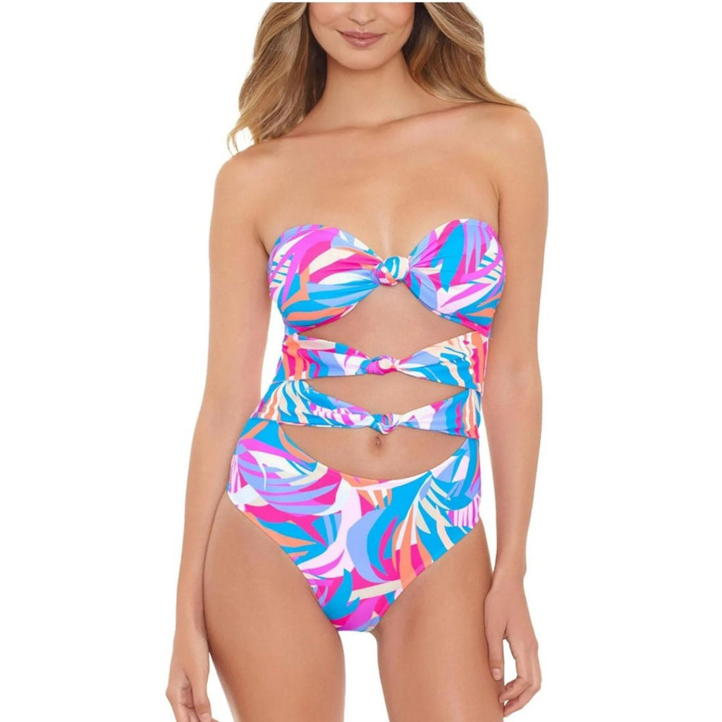 Salt + Cove Printed Knott One-Piece Swimsuit, Comes w/Strap, Size XS NEW w/Tag