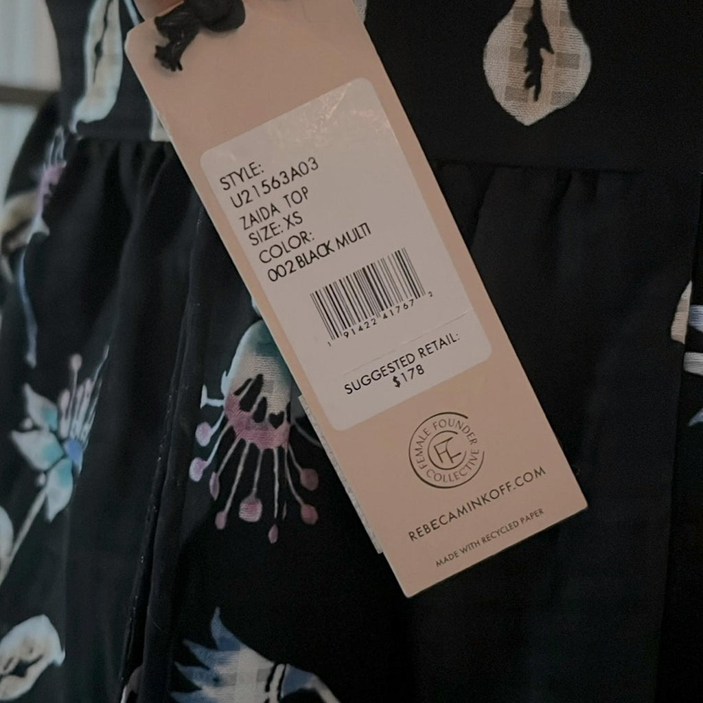 NEW Rebecca Minkoff Floral Spaghetti Strap Tank Top, XS New w/Tag Retail $178