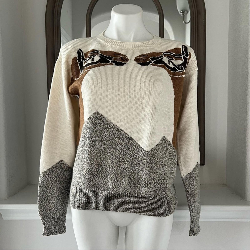 Mara Hoffmann Pullover in Oatmeal Crewneck Sweater Size S Retail $336 (SOLD OUT)