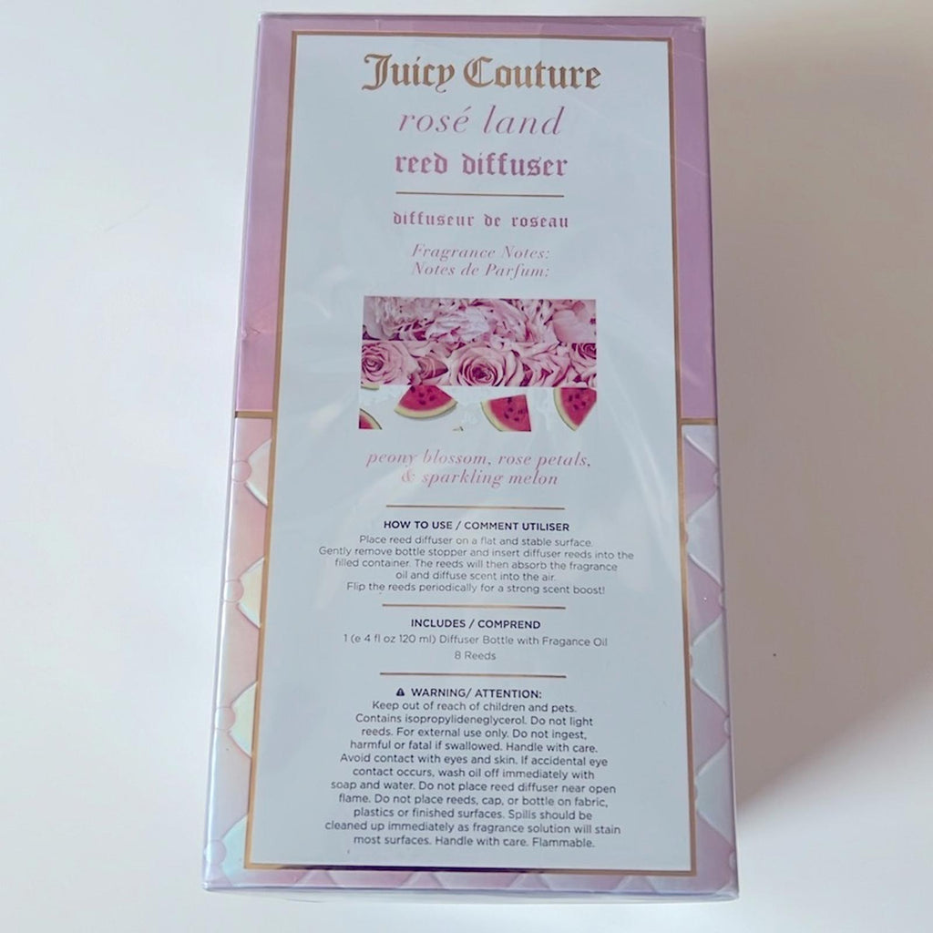 Juicy Couture Rosé Land Reed Diffuser 120ml / 4fl oz. New/Sealed