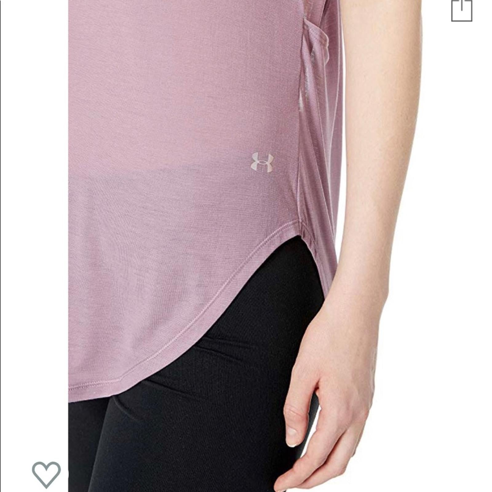 Under Armour Perpetual Cut Out Short Sleeve Top, Purple Plus Size XXL New w/Tag
