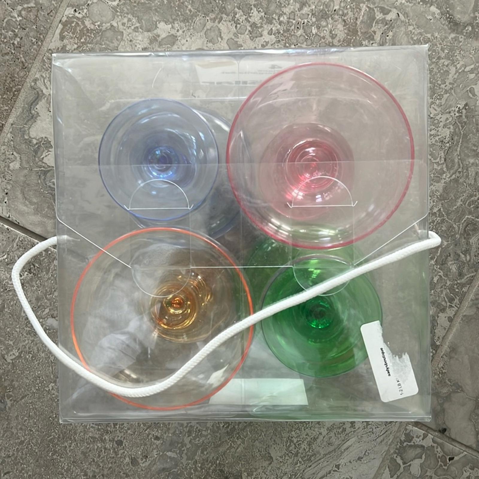 The Cellar Farm Fresh BBQ Set of 4 Acrylic Margarita Glasses, New in Box