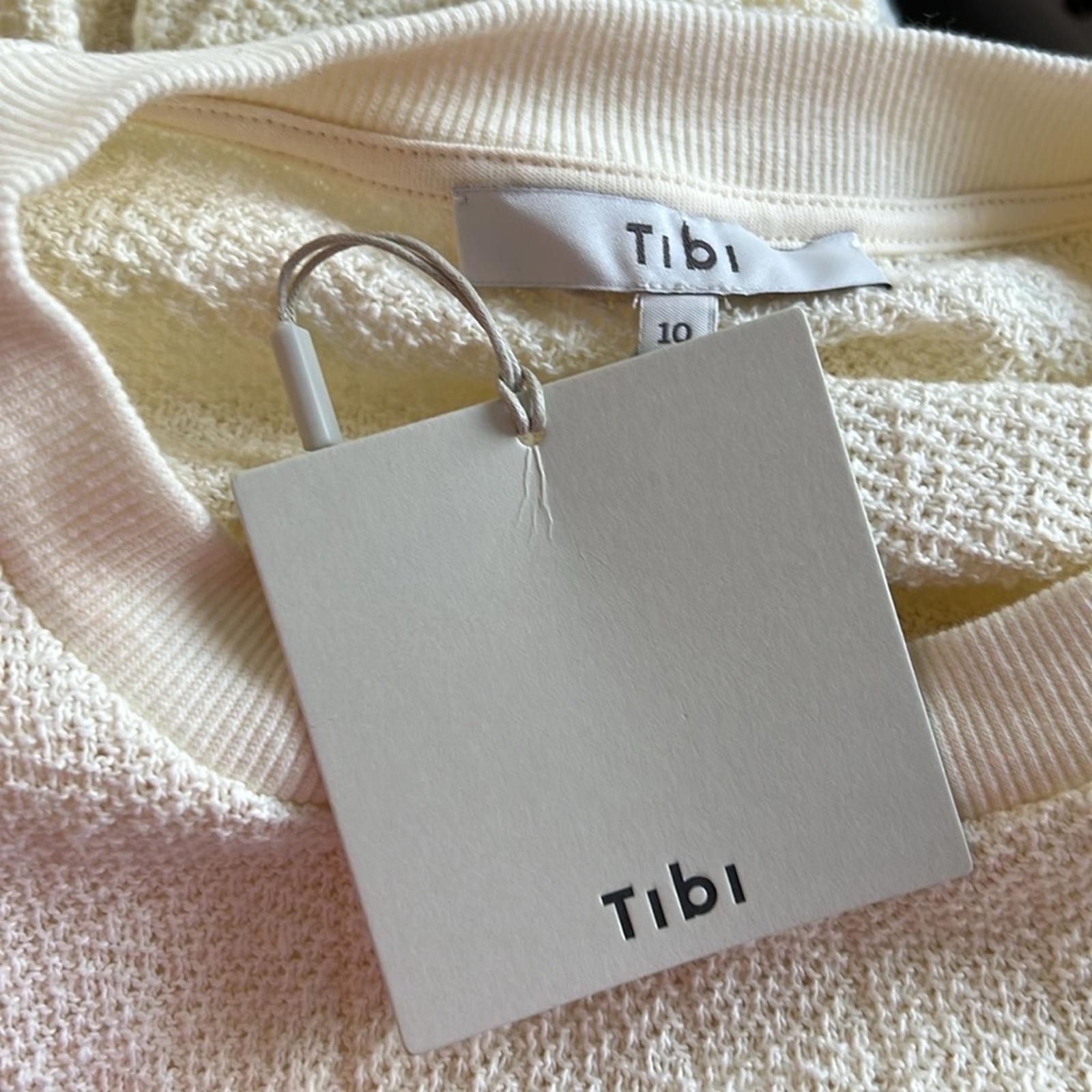 TIBI Handspun Knit Pleat Sleeve Top in Cream, Size 10 New w/Tag $395 - SOLD OUT!