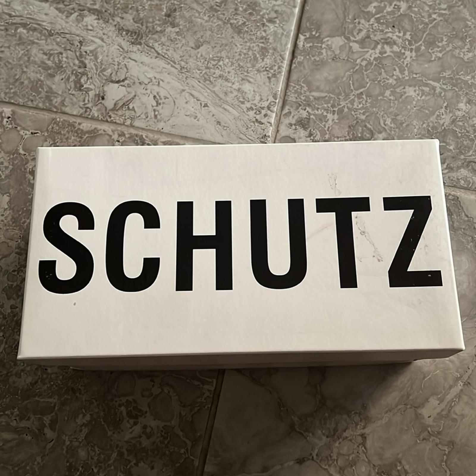 Schutz Women's Kate High Block Sandals in White, NWT, Size 6.5